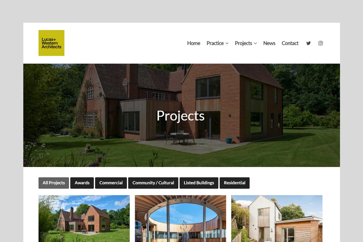 Lucas and Western Architects - New Website